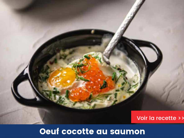 Oeuf cocotte au saumon